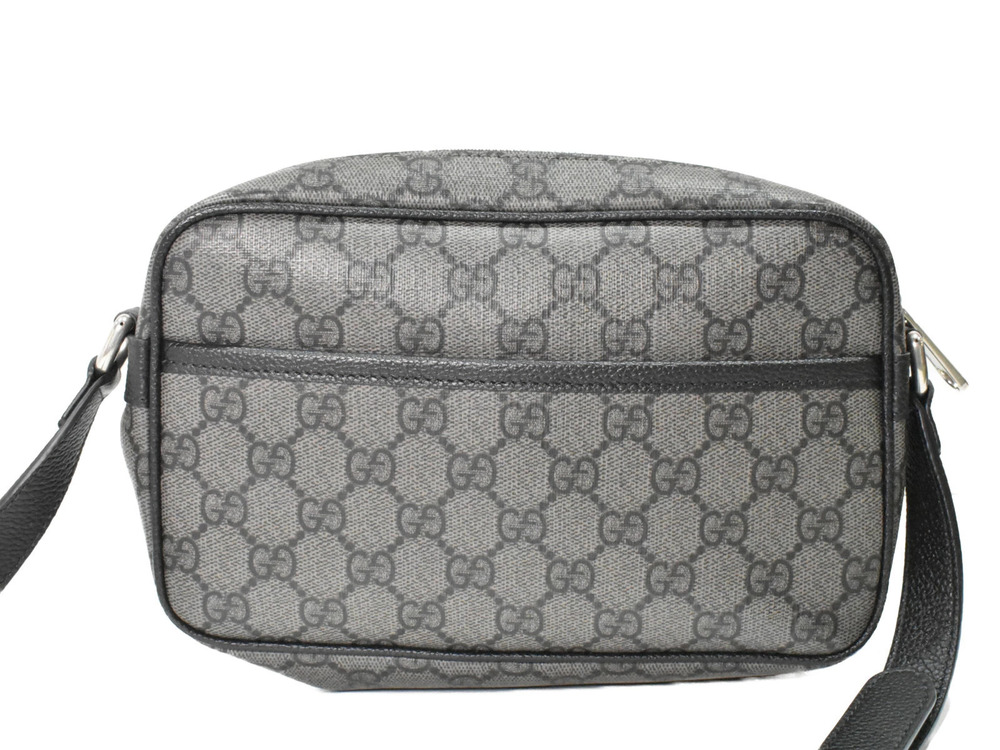 Gucci Supreme Bag Crossbody Canvas GG Shoulder Gray Black